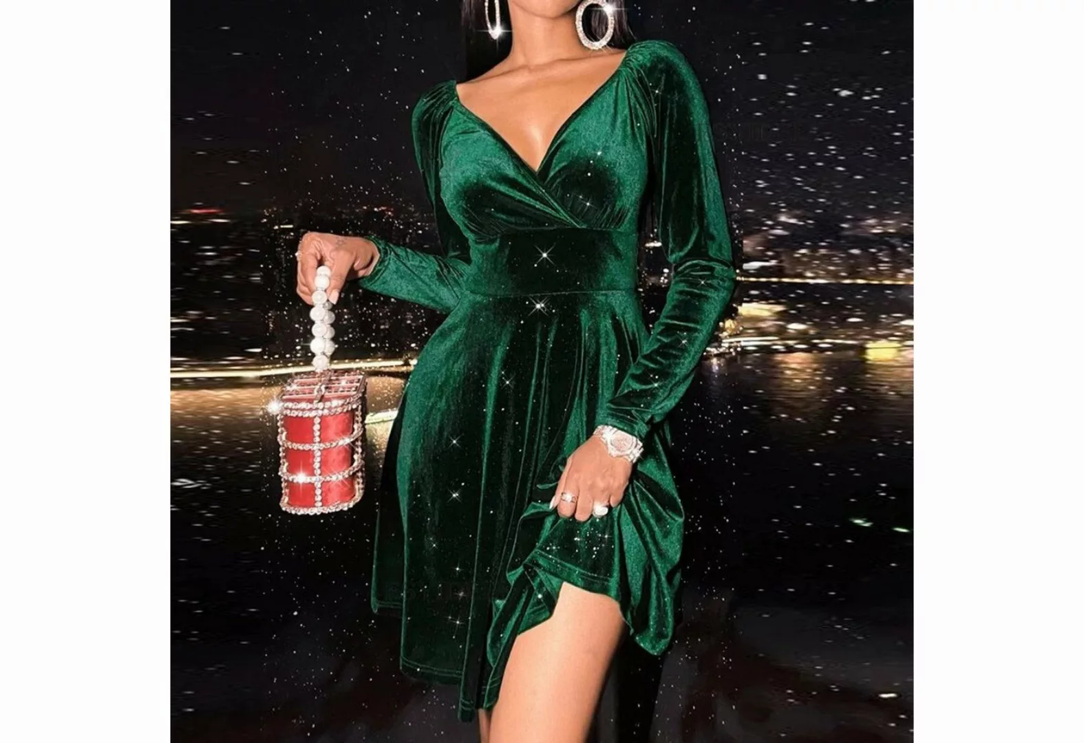 FIDDY Abendkleid Kurze Vintage-Cocktailkleider für Damen – Abendkleider günstig online kaufen
