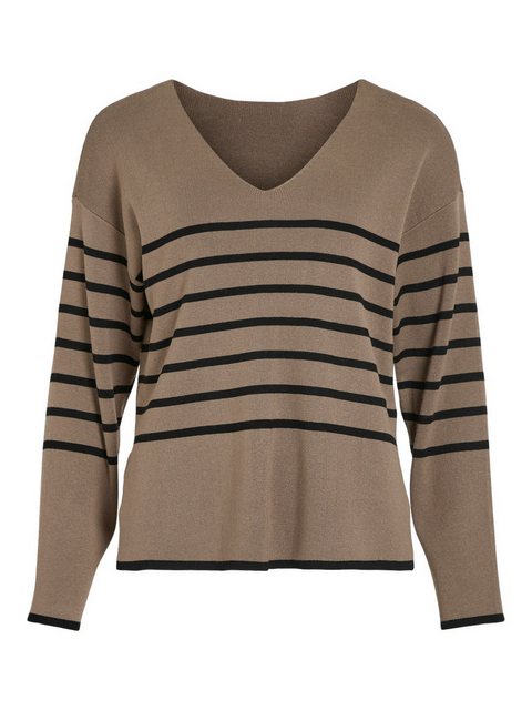 Vila V-Ausschnitt-Pullover VIOSTRIA V-NECK L/S REV TOP-NOOS günstig online kaufen