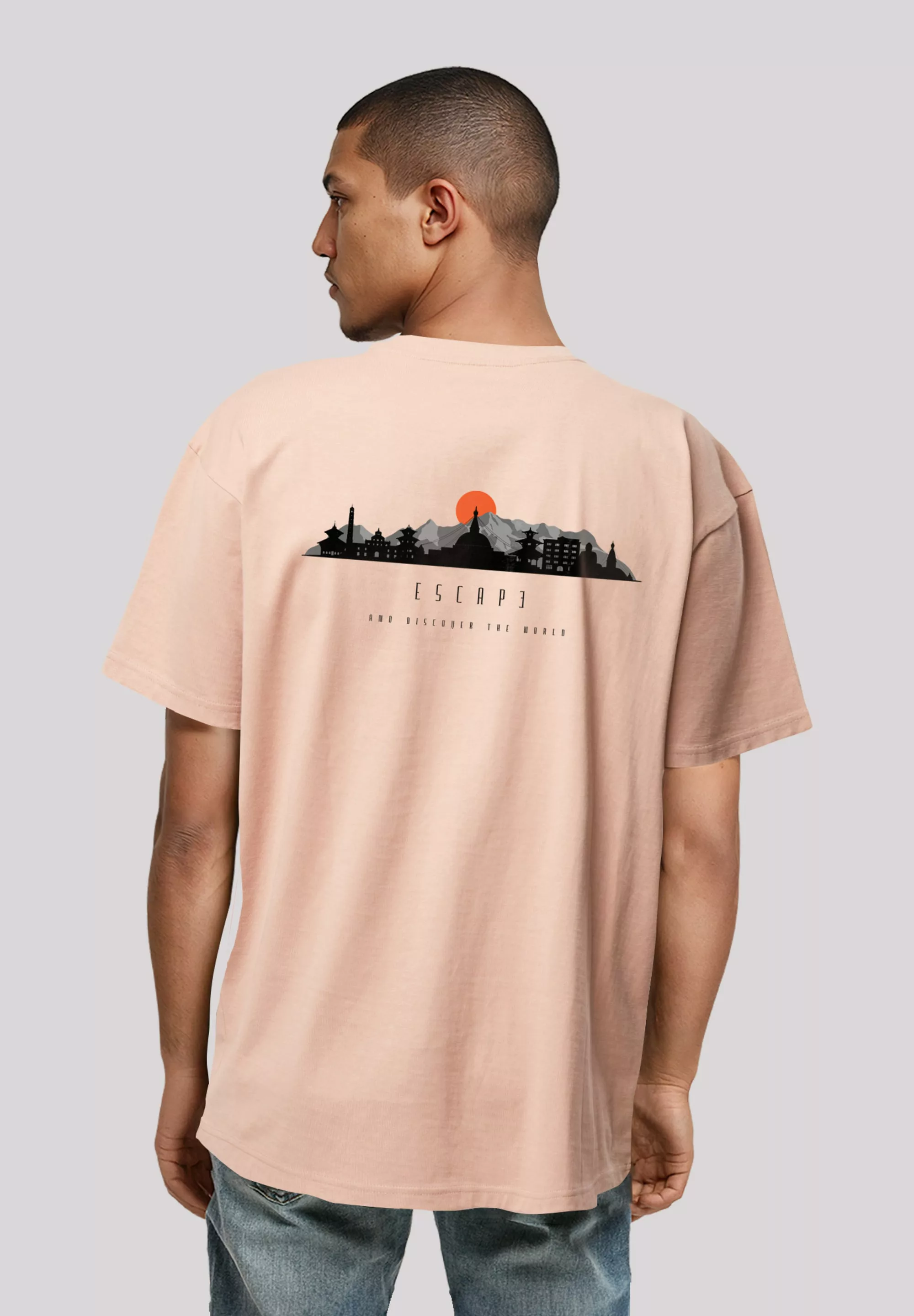 F4NT4STIC T-Shirt "Oversize Escape Discover the World Asian Town", Premium günstig online kaufen