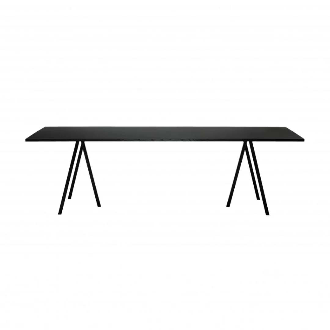 HAY - Loop Stand Tisch 200x92,5cm - schwarz/Tischplatte Linoleum/Tischkante günstig online kaufen