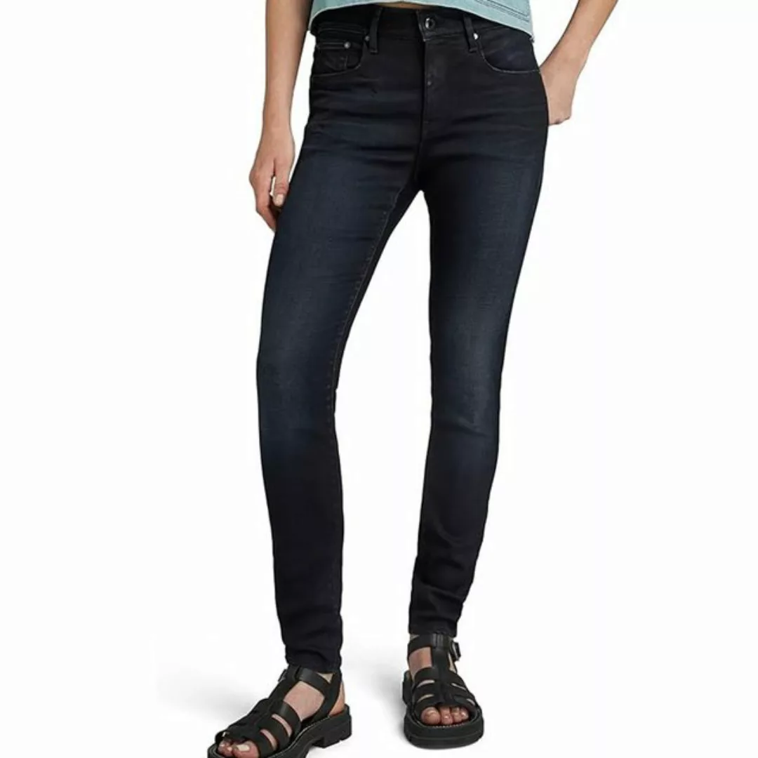 G-STAR Gerade Jeans Damen 3301 Skinny Jeans (1-tlg) Superstretch Hose Blau günstig online kaufen