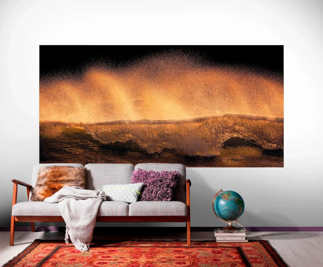 Komar Vliestapete »Digitaldruck Vlies - Golden Wave - Größe 200 x 100 cm«, günstig online kaufen