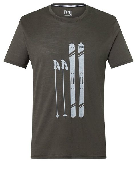 SUPER.NATURAL Print-Shirt Merino T-Shirt M SKIING GEAR TEE feinster Merino- günstig online kaufen