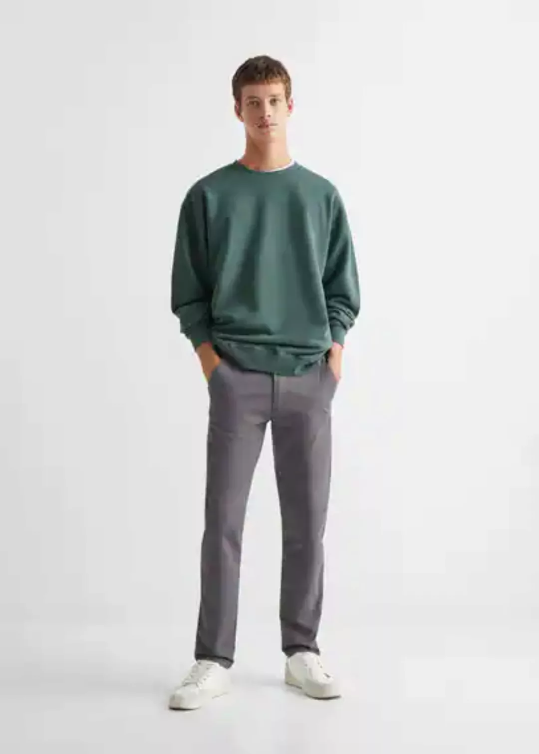 Basic-Baumwollsweatshirt günstig online kaufen