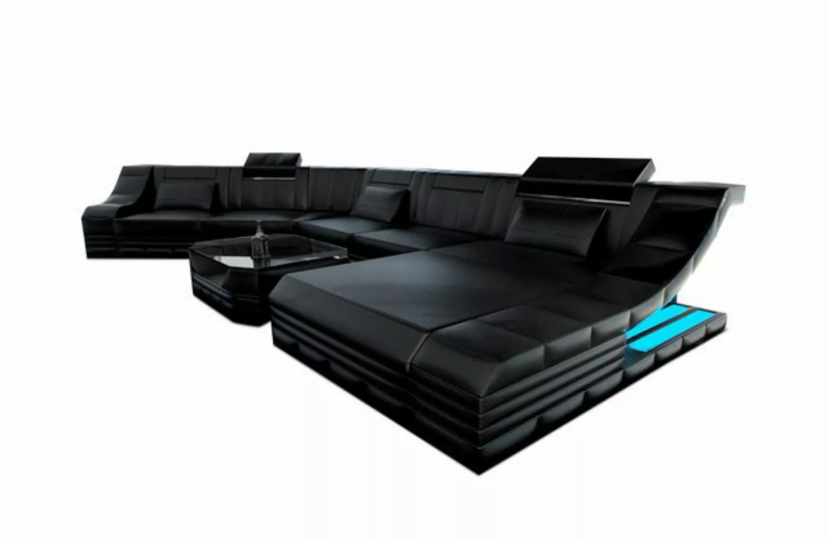 Sofa Dreams Wohnlandschaft Ledercouch Leder Sofa Turino CL Form Ledersofa, günstig online kaufen