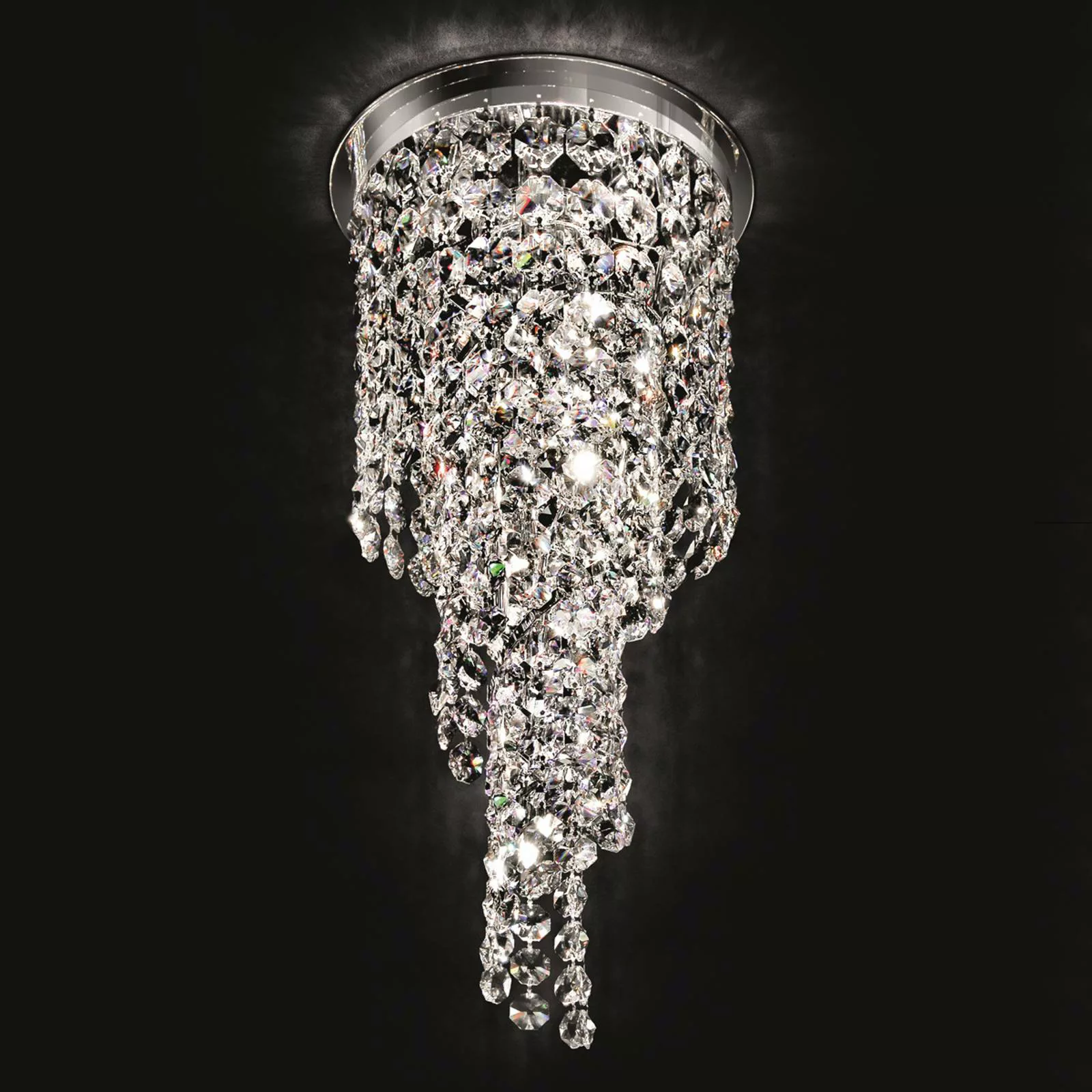 Spiralförmige Kristalldeckenleuchte Shine, 30 cm günstig online kaufen