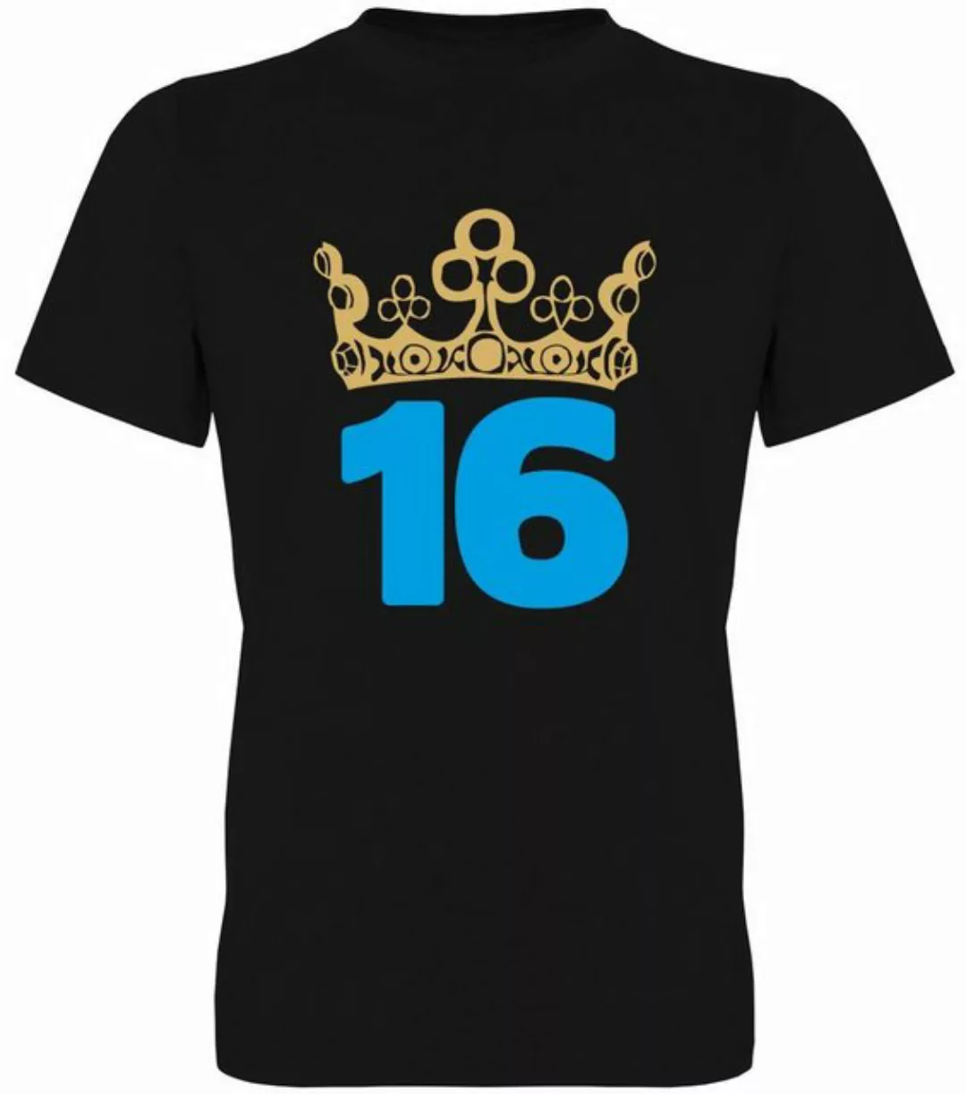 G-graphics T-Shirt 16 – mit Krone Herren T-Shirt, zum 16ten Geburtstag, mit günstig online kaufen