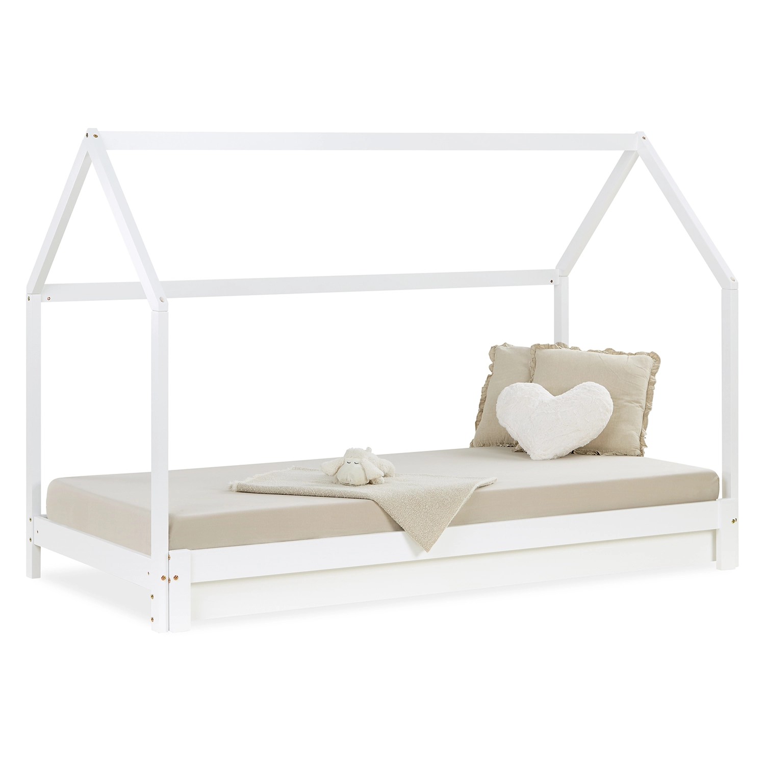 Homestyle4u Hausbett 90x200 Kinderbett Hausbett Weiß günstig online kaufen