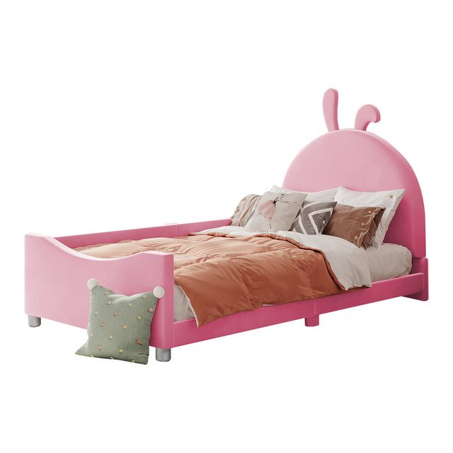 IDEASY Einzelbett Kinderbett, Polsterbett, Jugendbett, 90*200 cm, (mit Rück günstig online kaufen