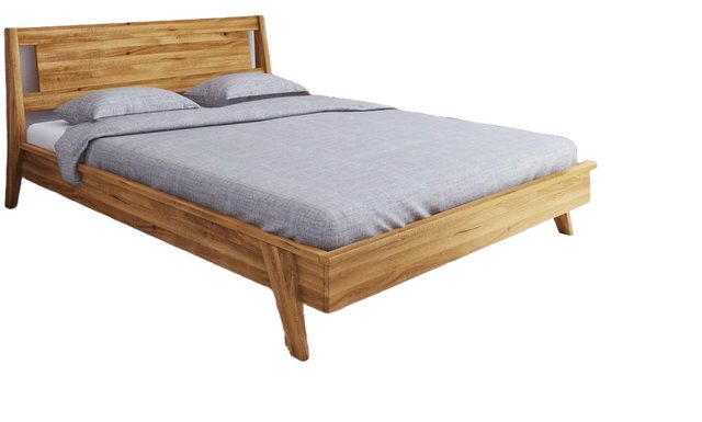 Natur24 Einzelbett Bett Jetro 2 Sonderlänge 80x190 Wildeiche Holzkopfteil u günstig online kaufen