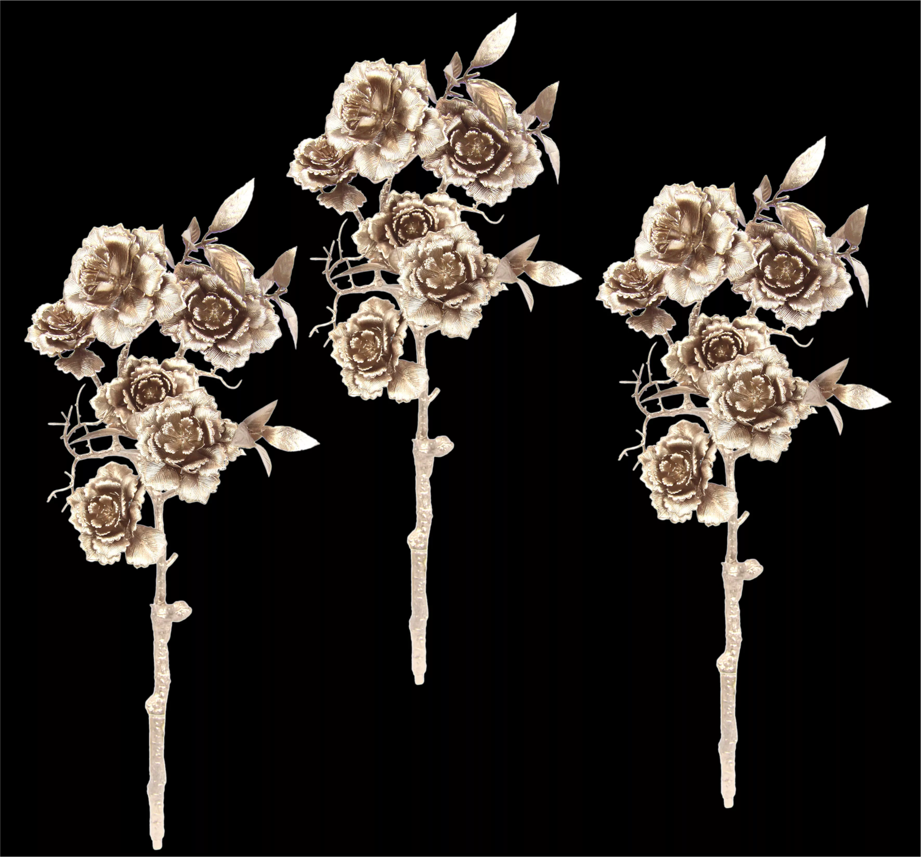 I.GE.A. Kunstblume "Rose", Kunstrose, Rosenzweig, 3er Set günstig online kaufen