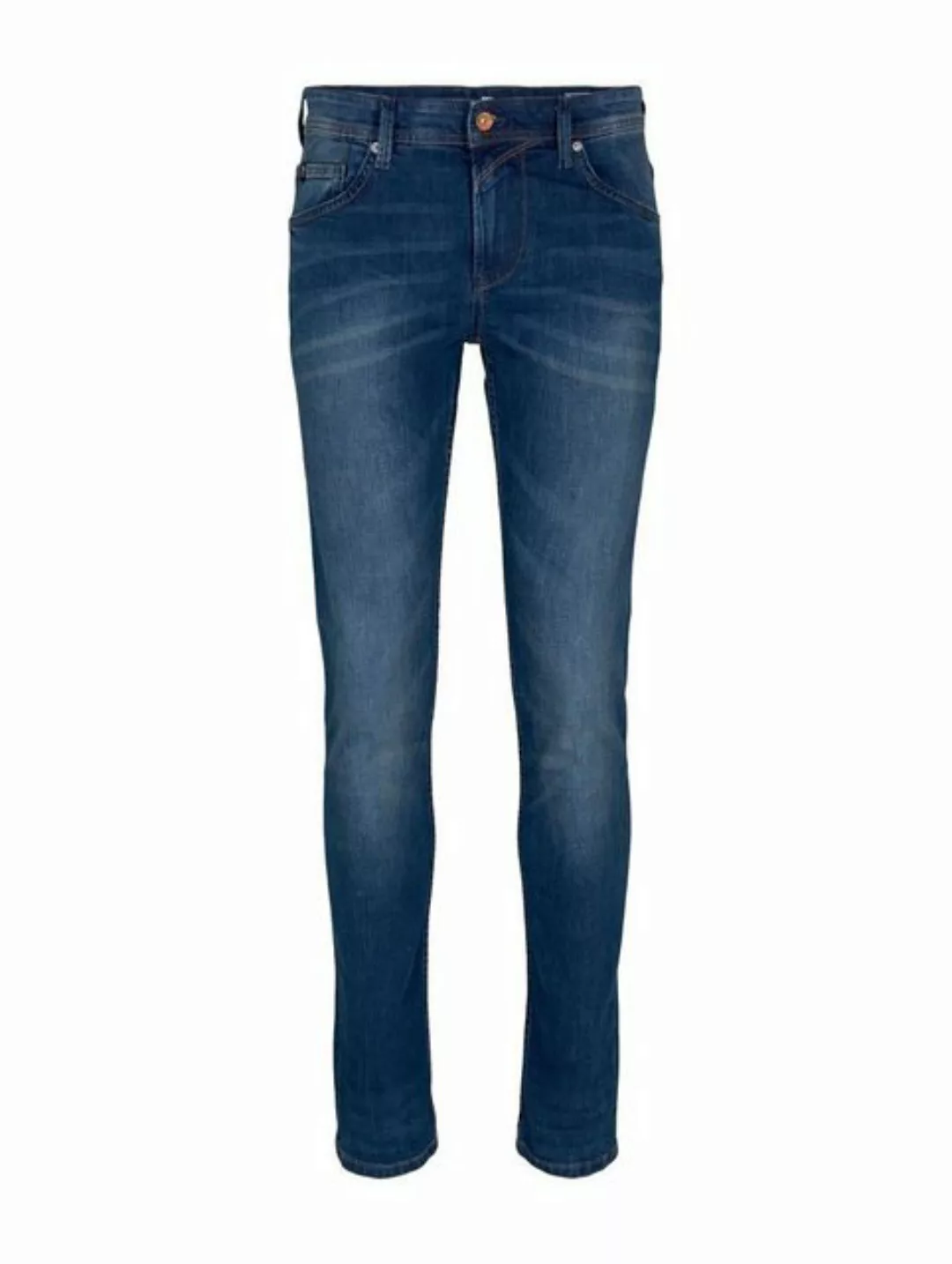 Tom Tailor Denim Herren Jeans Aedan - Slim Straight Fit - Blau - Mid Stone günstig online kaufen
