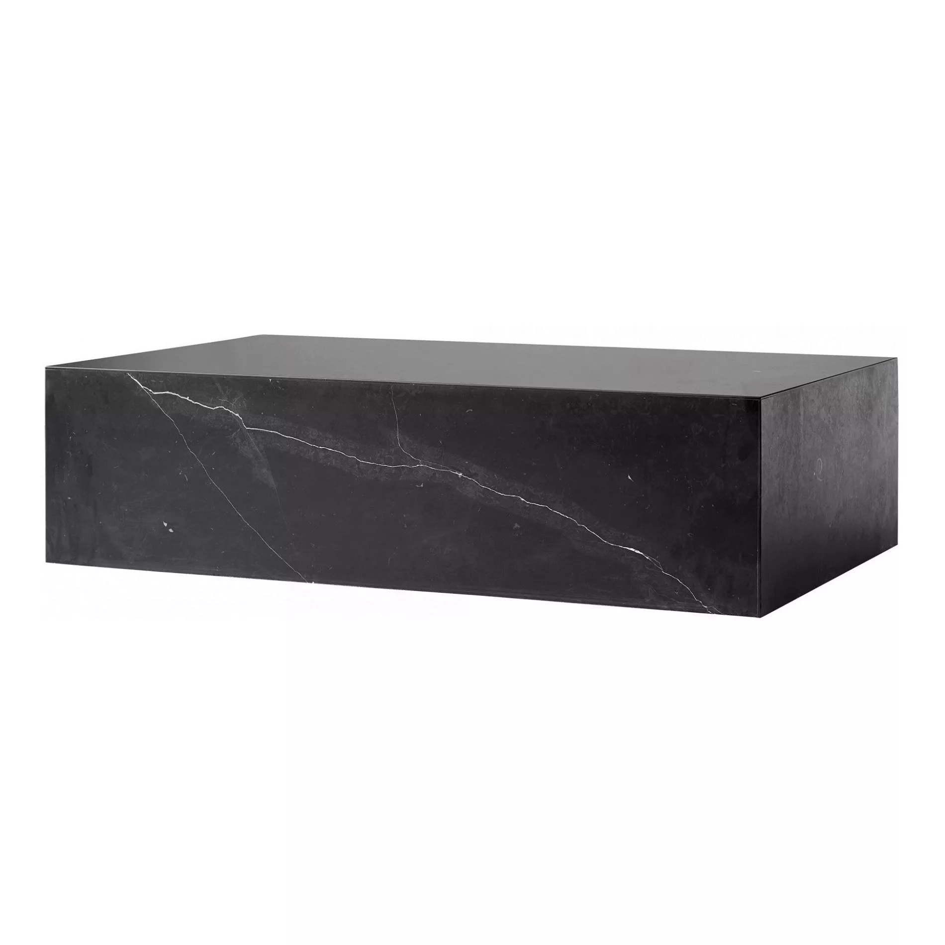 Menu - Plinth Low Beistelltisch - schwarz/Marquina/BxHxT 100x27x60cm günstig online kaufen