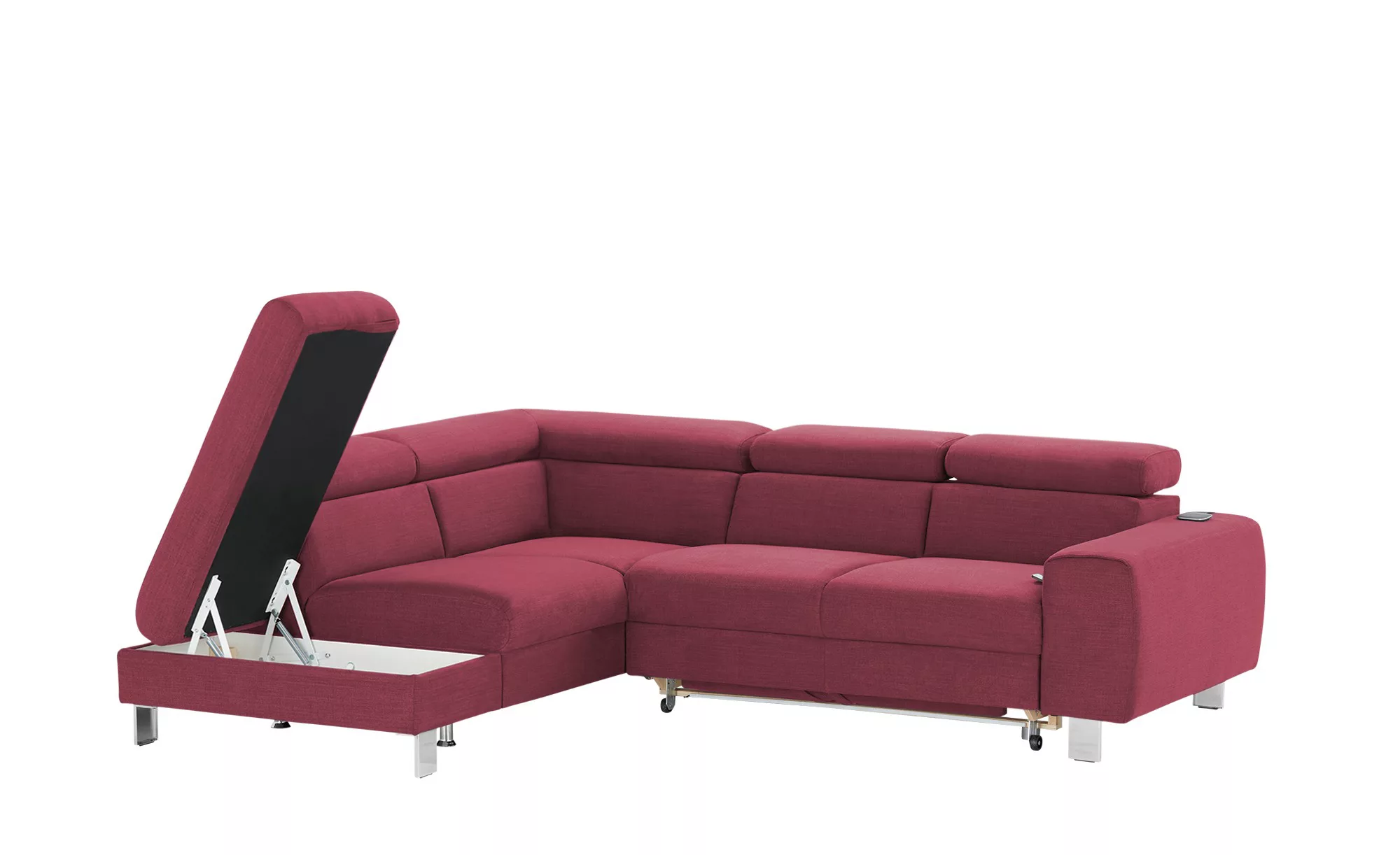 uno Ecksofa  Los Angeles ¦ rosa/pink ¦ Maße (cm): B: 249 H: 72 T: 207 Polst günstig online kaufen