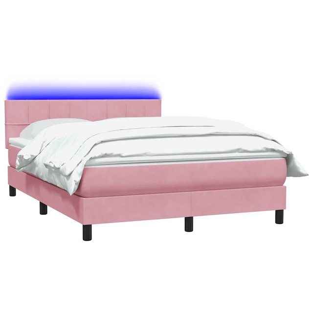 vidaXL Bett Boxspringbett mit Matratze Rosa 160x220 cm Samt günstig online kaufen