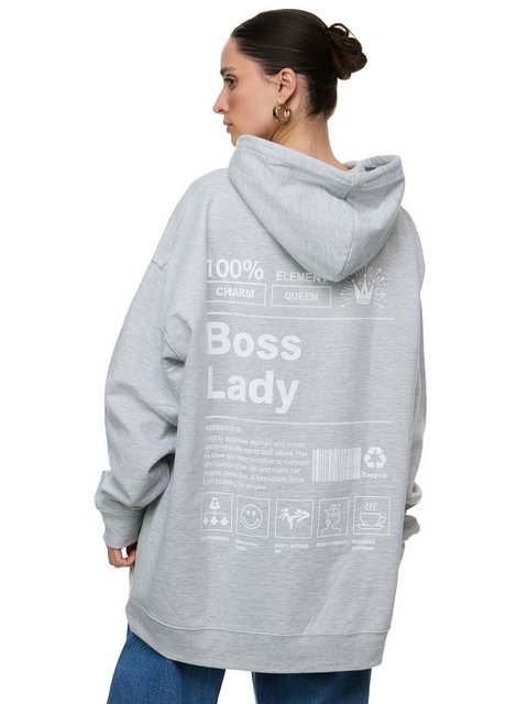 Worldclassca Hoodie Worldclassca Oversized Print Boss Lady Hoodie Kapuzenpu günstig online kaufen