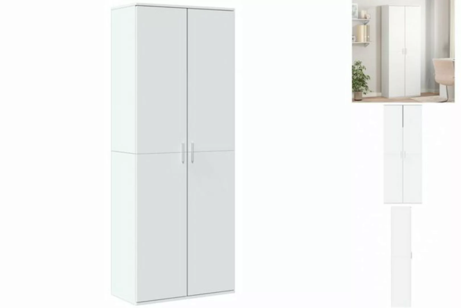 vidaXL Kleiderschrank Kleiderschrank Weiß 70x35x180 cm Holzwerkstoff günstig online kaufen