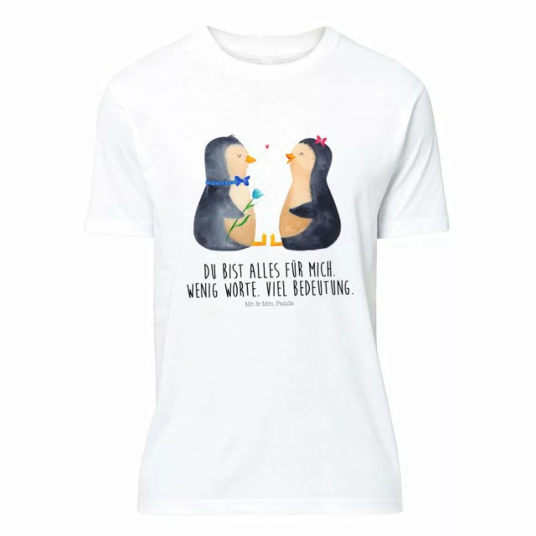 Mr. & Mrs. Panda T-Shirt Pinguin Pärchen - Weiß - Geschenk, Liebespaar, Män günstig online kaufen