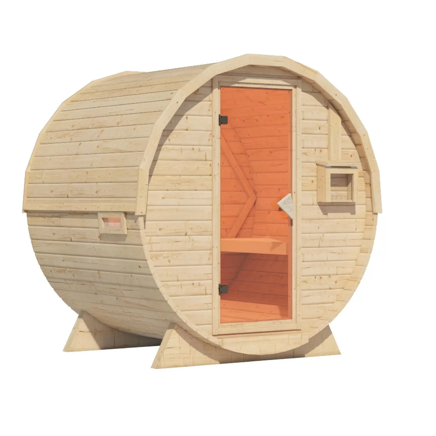 Karibu Fass-Sauna 1 Naturbelassen günstig online kaufen