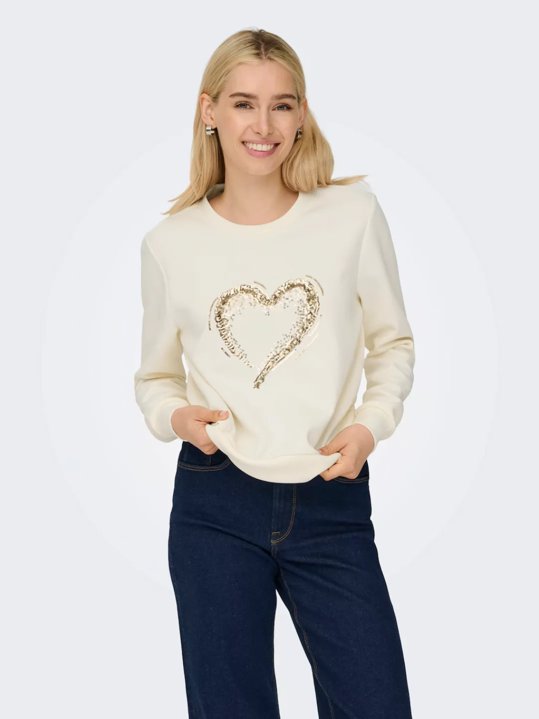 ONLY Sweatshirt "ONLMARCY L/S O-NECK BOX UB CC SWT" günstig online kaufen