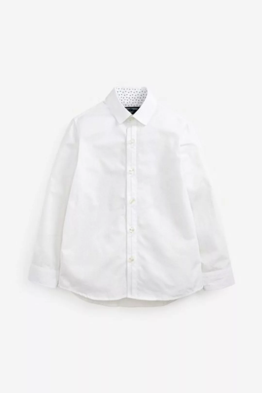 Next Langarmhemd Langärmeliges Anzughemd mit Ton-in-Ton-Geomuster (1-tlg) günstig online kaufen