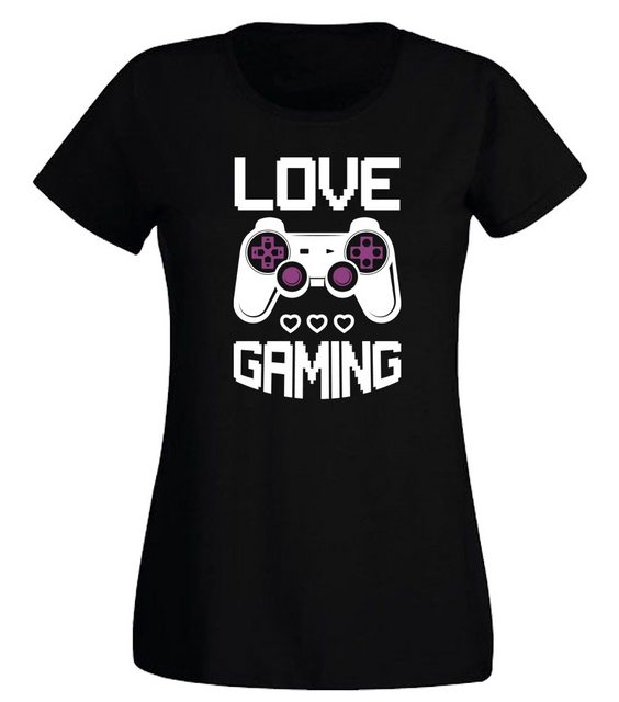 G-graphics T-Shirt Damen T-Shirt - Love gaming Slim-fit-Shirt, mit Frontpri günstig online kaufen