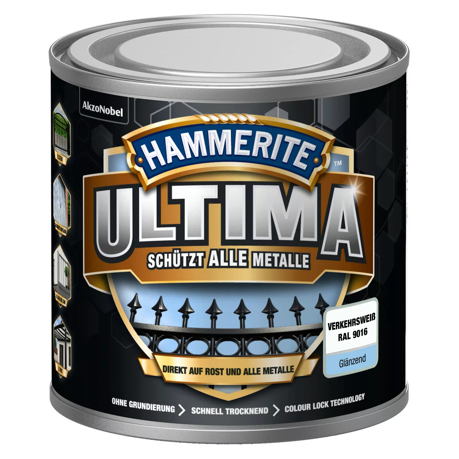 Hammerite Ultima Premium Metall-Schutzlack glänzend Verkehrsweiß 250 ml günstig online kaufen