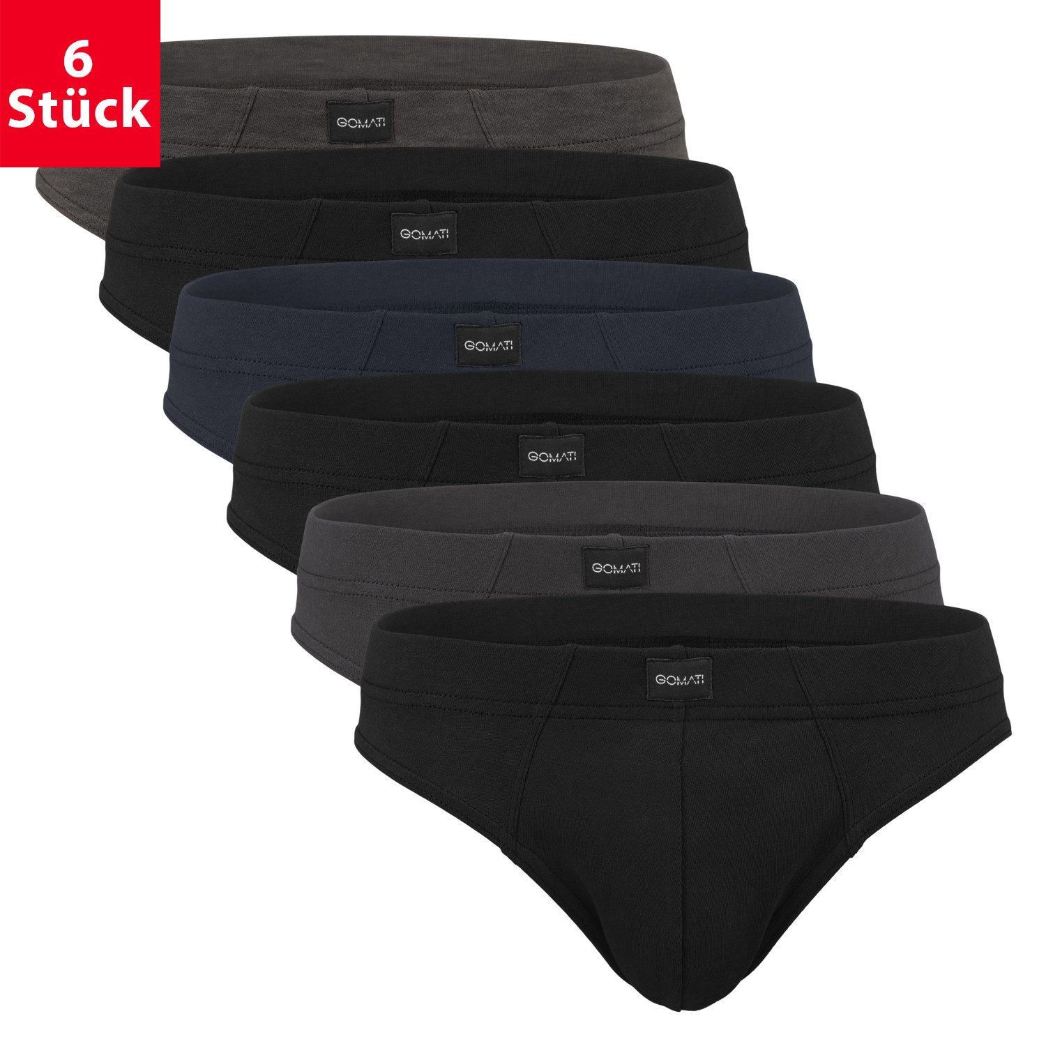 Gomati Boxershorts 6er Pack Herren Jersey günstig online kaufen