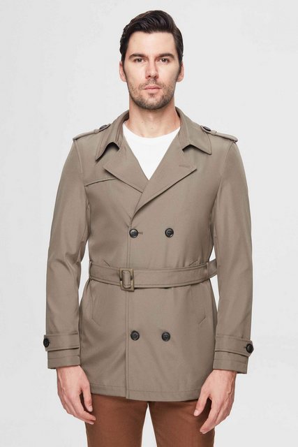 D'S DAMAT Caban Ds Damat Regular Fit Epaulette Belted Top Coat/Trenchcoat günstig online kaufen