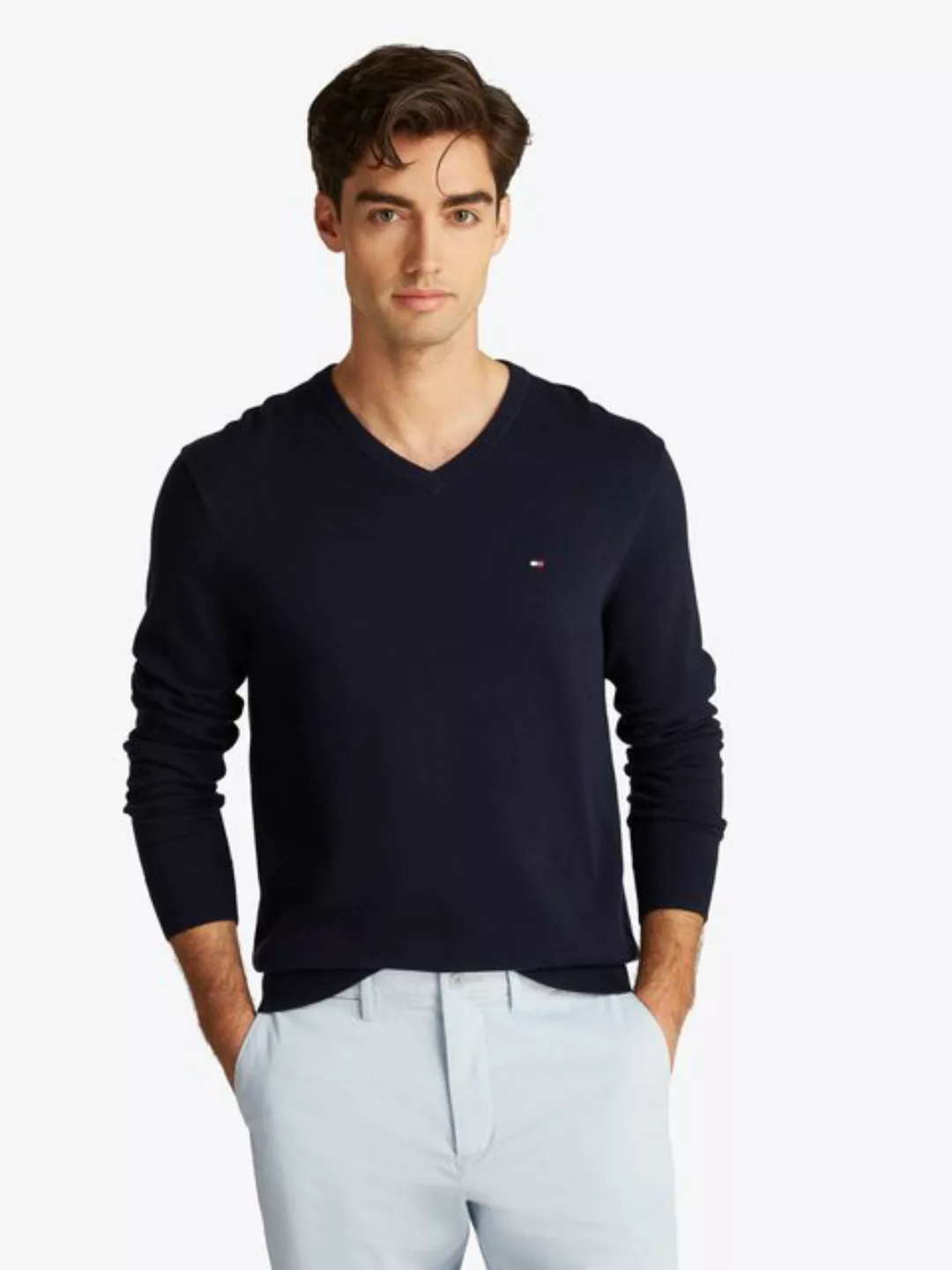 Tommy Hilfiger Strickpullover ESSENTIAL COTTON V NECK günstig online kaufen