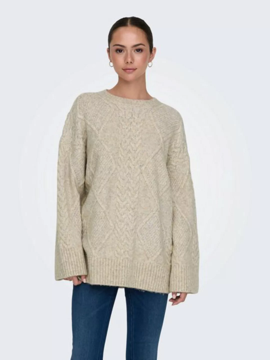 JDY Rundhalspullover JDYSILJA L/S LONG CABLE PULLOV. KNT NOOS günstig online kaufen