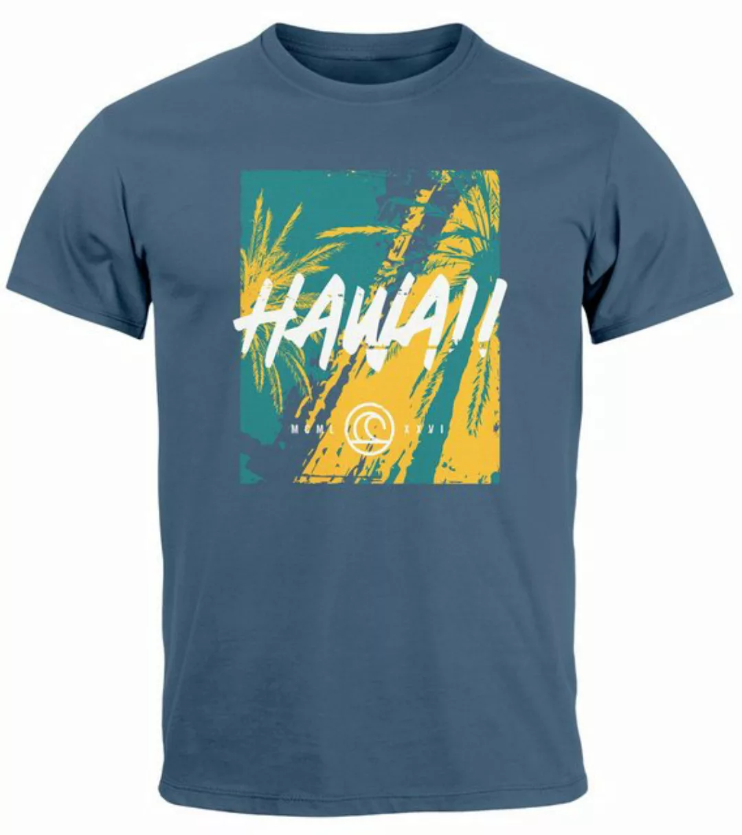 Neverless Print-Shirt Herren T-Shirt Hawaii Surfing Palmen Aufdruck Sommer günstig online kaufen