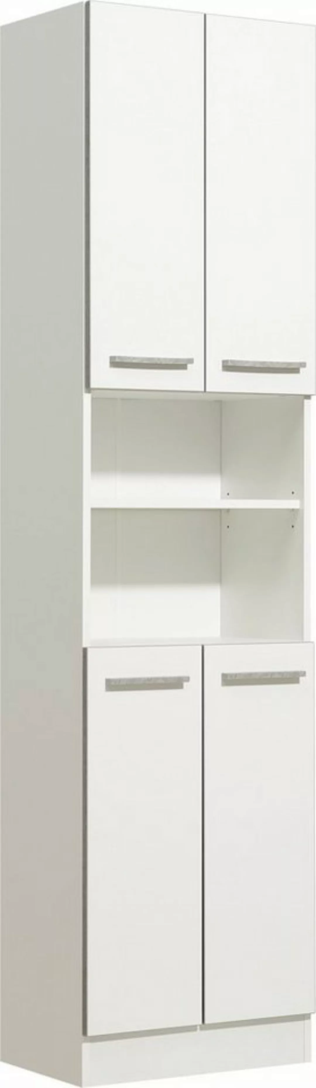 Saphir Hochschrank Quickset 953 Badschrank 50 cm breit, 4 Türen, Nische, 3 günstig online kaufen