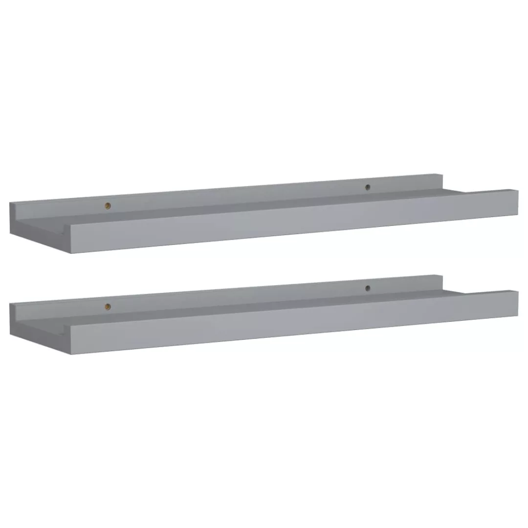 Bilderleisten 2 Stk. Grau 40x9x3 Cm Mdf günstig online kaufen