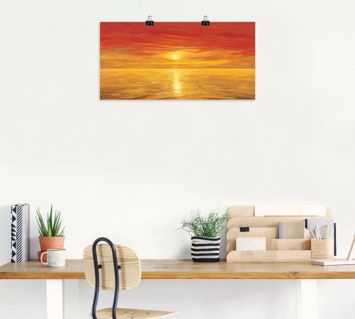 Artland Poster "Oranges Meer", Meer Bilder, (1 St.), als Alubild, Leinwandb günstig online kaufen