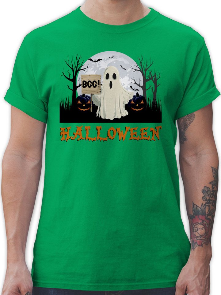 Shirtracer T-Shirt Boo Geist Halloween, Spuk I Vollmond I Gruselig I Spooky günstig online kaufen