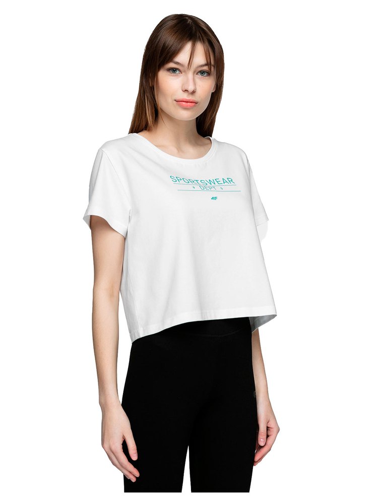 4F Oversize-Shirt Oversize Cropped T-Shirt mit Sportswear Aufdruck günstig online kaufen