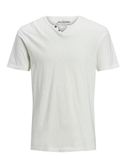 Jack & Jones T-Shirt Basic T-Shirt V-Neck Kurzarm mit Knöpfen JJESPLIT 5545 günstig online kaufen