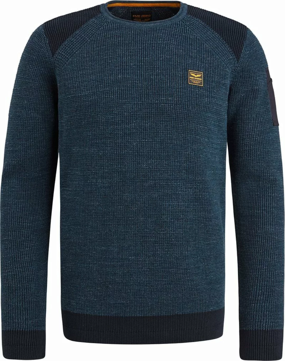 PME Legend Sweater Rib Melange Blau - Größe XL günstig online kaufen