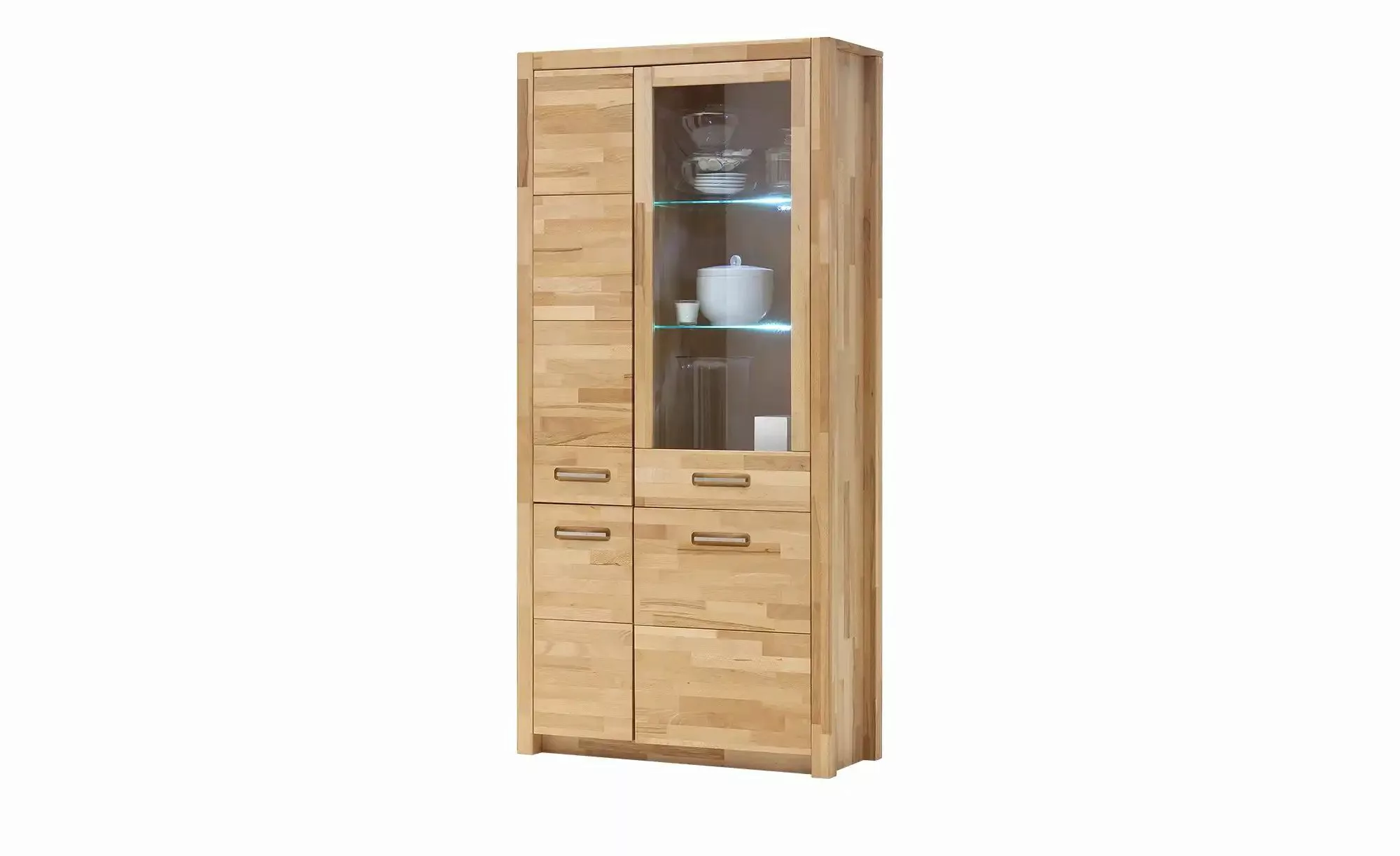 uno Kombi-Vitrine  Franjo ¦ holzfarben ¦ Maße (cm): B: 98 H: 203 T: 40.0 Sc günstig online kaufen