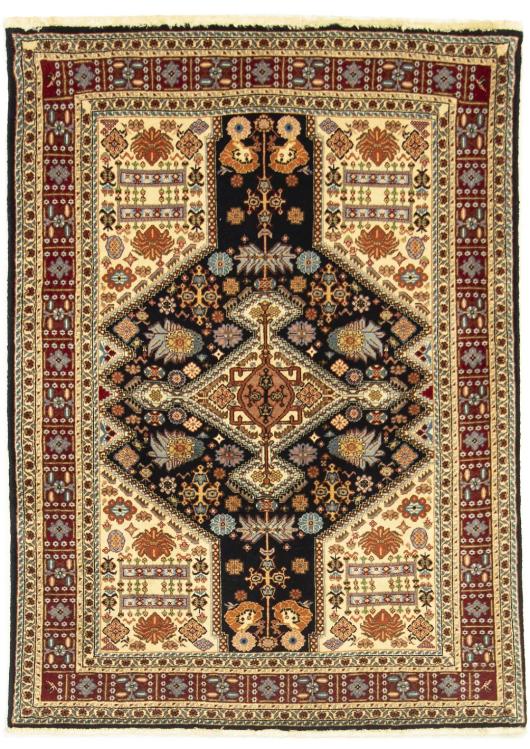 morgenland Wollteppich »Ghashghai Teppich handgeknüpft blau«, rechteckig, h günstig online kaufen