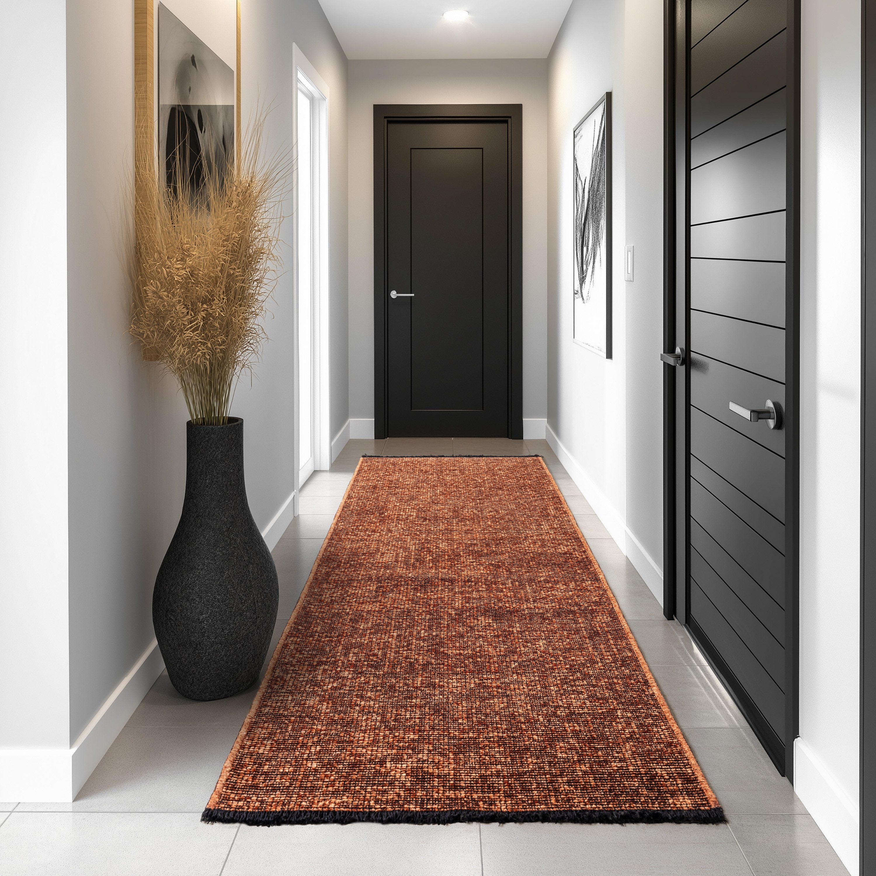KADIMA DESIGN Wollteppich Kurzflor Unicolor Chenille günstig online kaufen