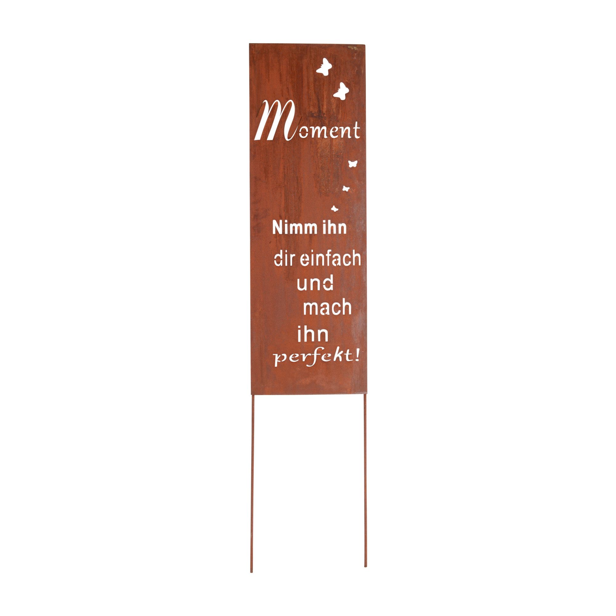 UNUS GARDEN Gartenstecker Roststecker Schild Spruch günstig online kaufen
