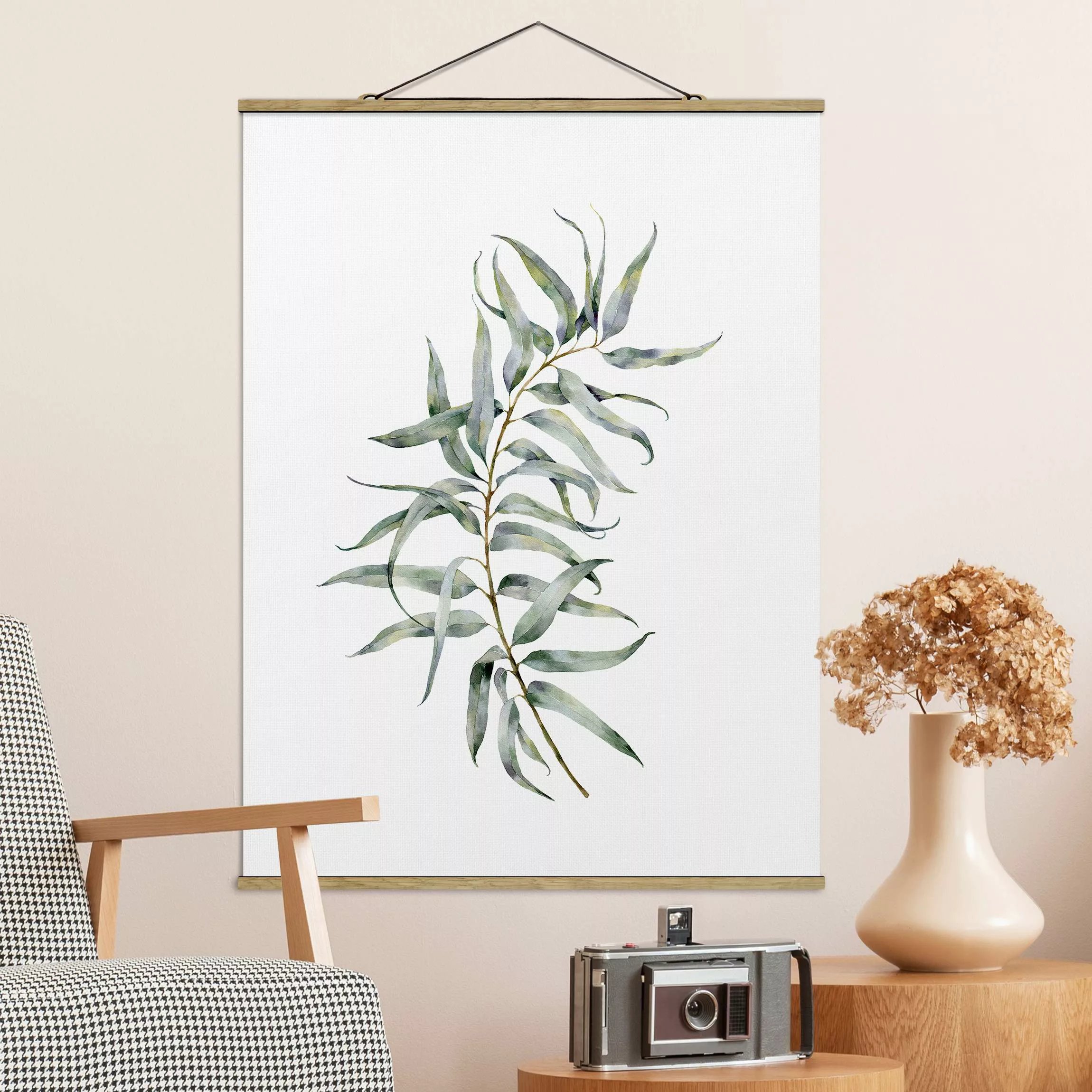 Stoffbild mit Posterleisten Aquarell Eucalyptus IV günstig online kaufen