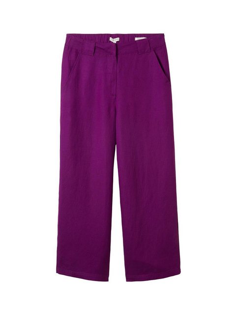 TOM TAILOR Stoffhose culotte linen pants, dark orchid günstig online kaufen