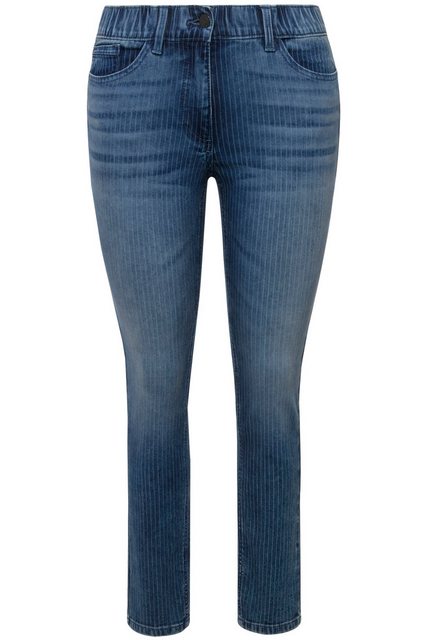 Ulla Popken 5-Pocket-Jeans Jeans Sarah Streifen schmales Bein 5-Pocket-Hose günstig online kaufen