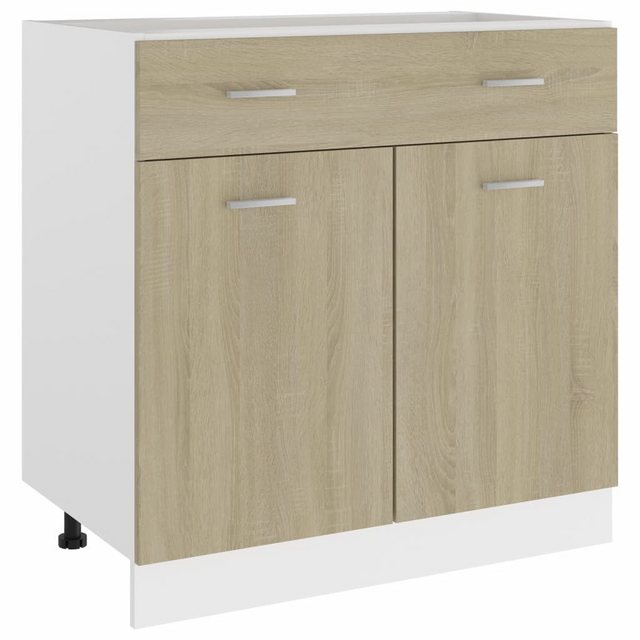 vidaXL Unterschrank Schubunterschrank Sonoma Eiche 80x46x81,5 cm Spanplatte günstig online kaufen