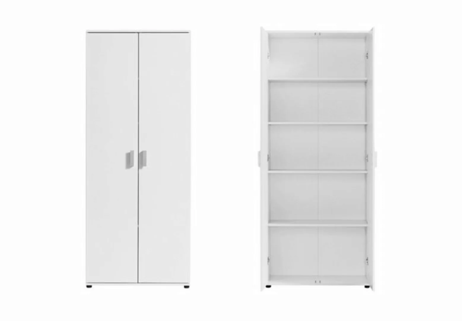 Home Collective Mehrzweckschrank 75 cm breit mit Einlegeböden 75x35x184 cm günstig online kaufen