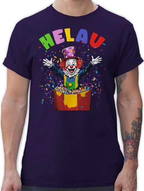 Shirtracer T-Shirt Helau Clown Kostüm Karneval I Fasching Clown lustig I Cl günstig online kaufen