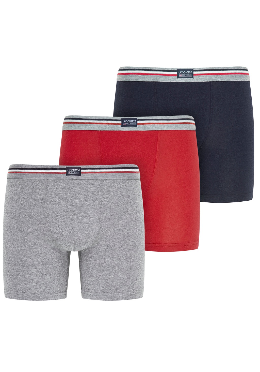 Jockey Trunk "Cotton Stretch Boxer Trunk", (3er Pack), Mittlere Bundhöhe, l günstig online kaufen